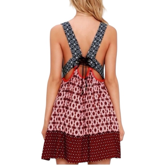 Lulus La Vie En Roses Navy Blue Red Floral Print Dress Sundress Small - Picture 9 of 13